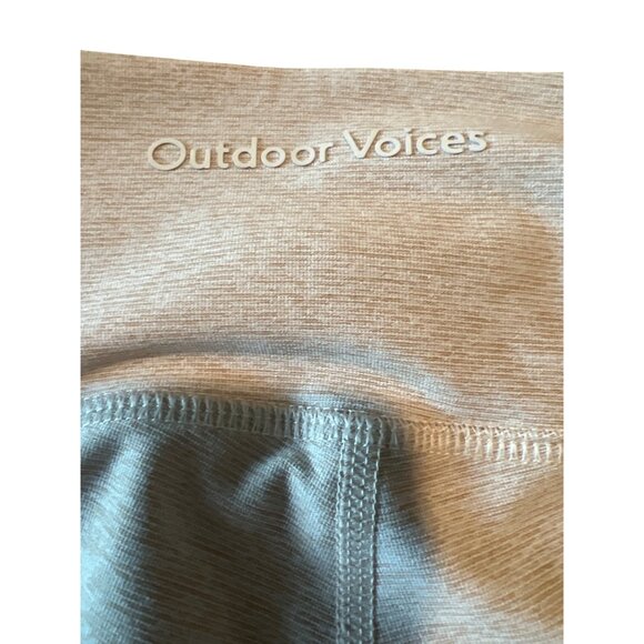 Outdoor Voices Beige 7/8 Color block High-Waisted Compression Leggings XS - Picture 3 of 7